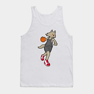 Cat as Basketball player with Basketball Tank Top